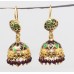 Jhumki Jhumka Earrings Silver 925 Sterling Enamel Meena Gold Rhodium Tribal Onyx Bead Stone Handmade Gift Women E279